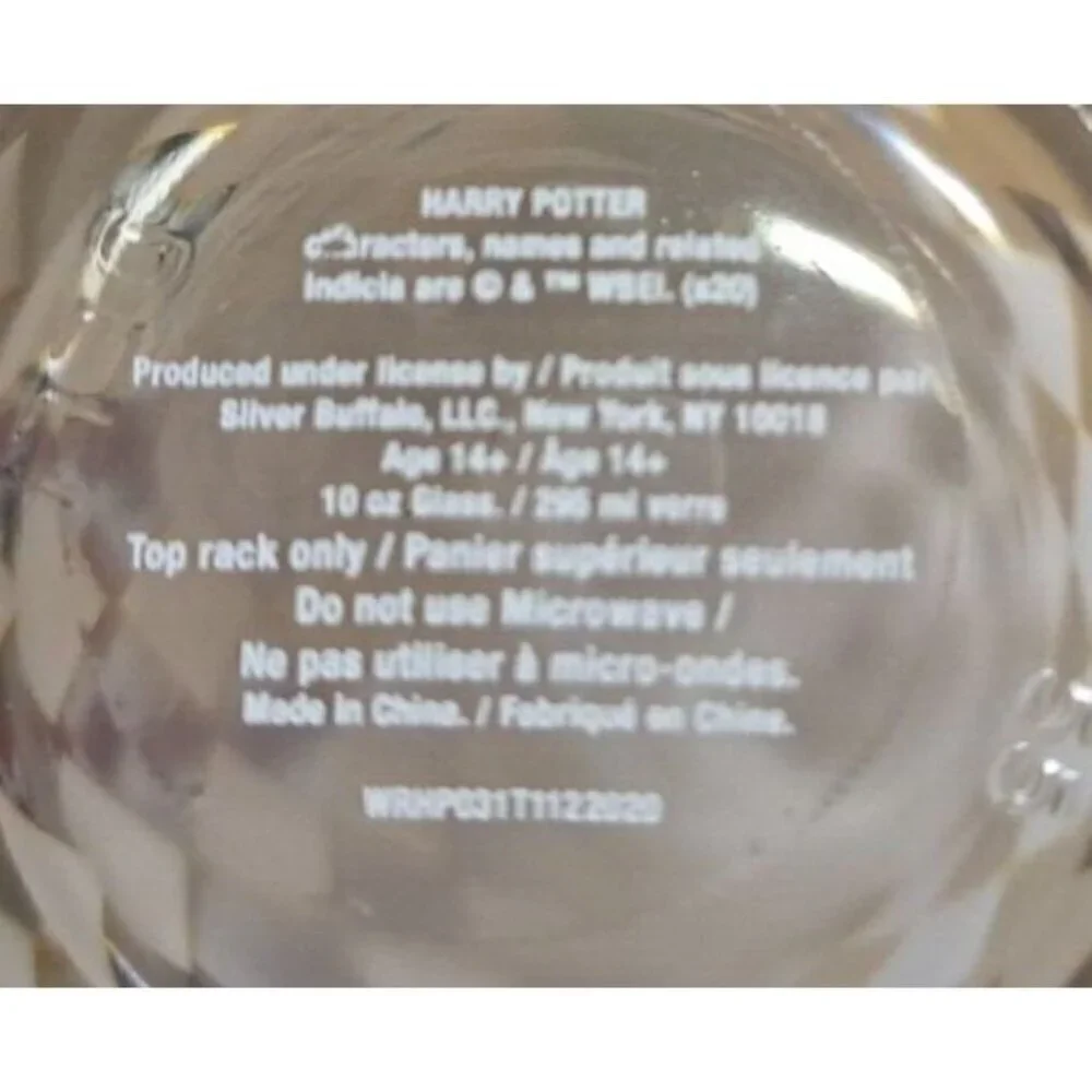Silver Buffalo Harry Potter Hogwarts Houses 10 oz. Glasses Set of Four